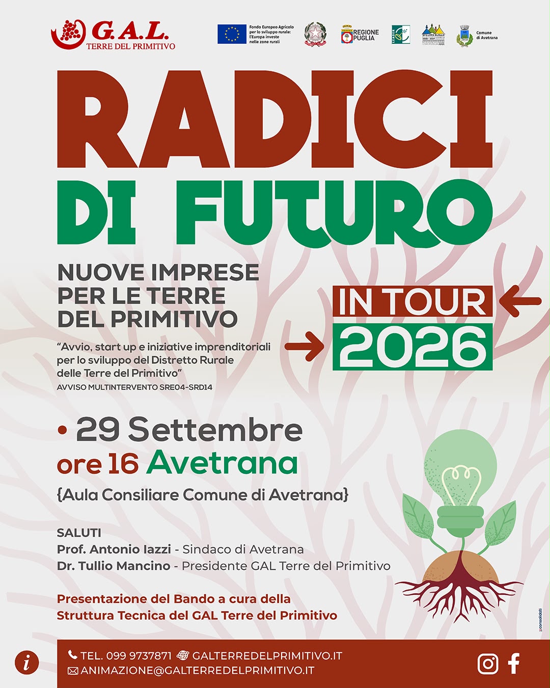 AVVISO DEL GAL -TERRE DEL PRIMITIVO